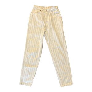 Vintage Levi’s 900 Series High Rise Mom Jeans Women’s Size 10 White Blue Stripes